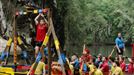 El equipo Yocahu, ganador del juego del bauprés; los Guabanes, últimos