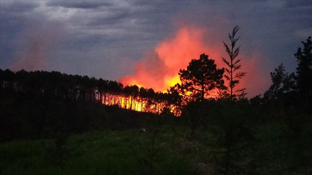 Incendio en Hondarribia. Foto: EITB