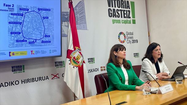 Maider Etxebarria eta Beatriz Artolazabal. Argazkia: @vitoriagasteiz