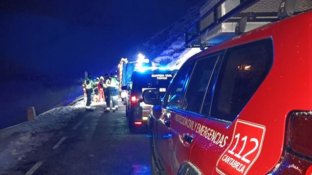 Lugar del accidente en Cantabria. Foto: 112 Cantabria