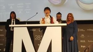 Amaia Merino y Ander Iriarte reciben el premio en Málaga
