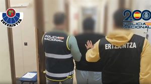 Detención del acusado de agresión sexual a menores en Zaragoza. Foto: Ertzaintza