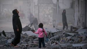 Imagen de un ataque realizado por Israel. Foto: EFE