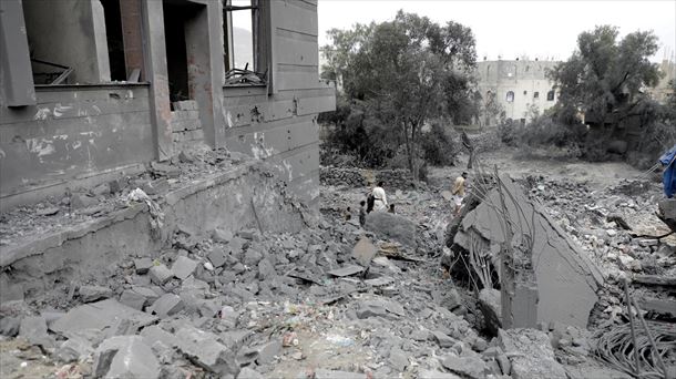 AEBren bonbardaketek Yemenen eragindako suntsipena. Argazkia: EFE