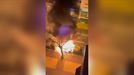 Hamar ibilgailu erre dira Gasteizen, hainbat edukiontzik su hartu baitute
