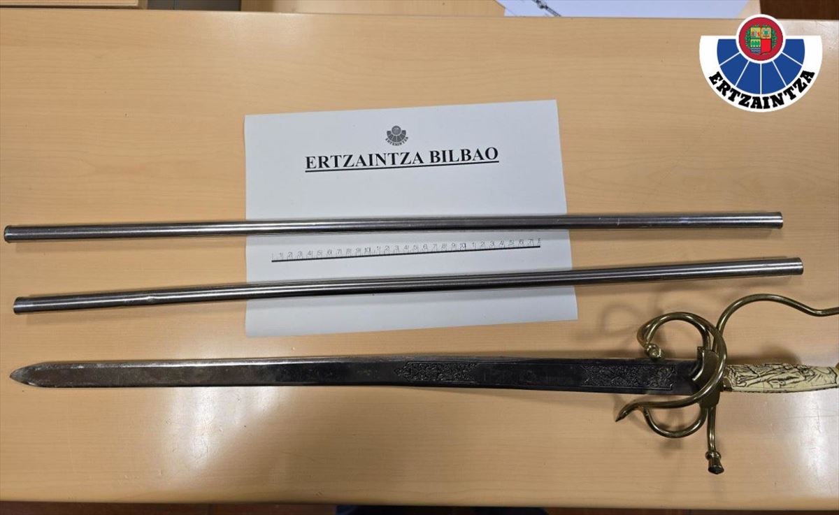 Armas incautadas. Foto: Ertzaintza