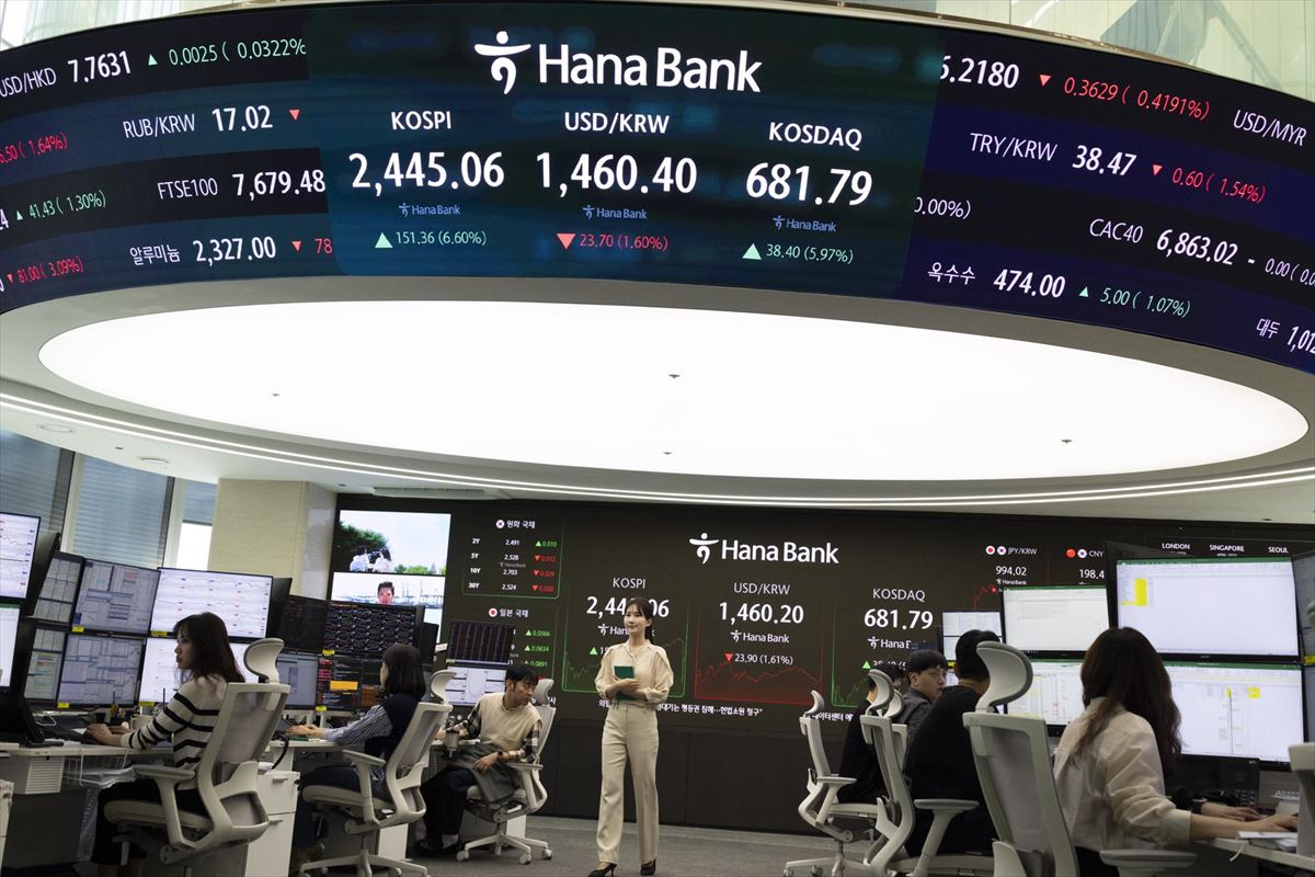 Bolsa de Corea del Sur. Foto: EFE