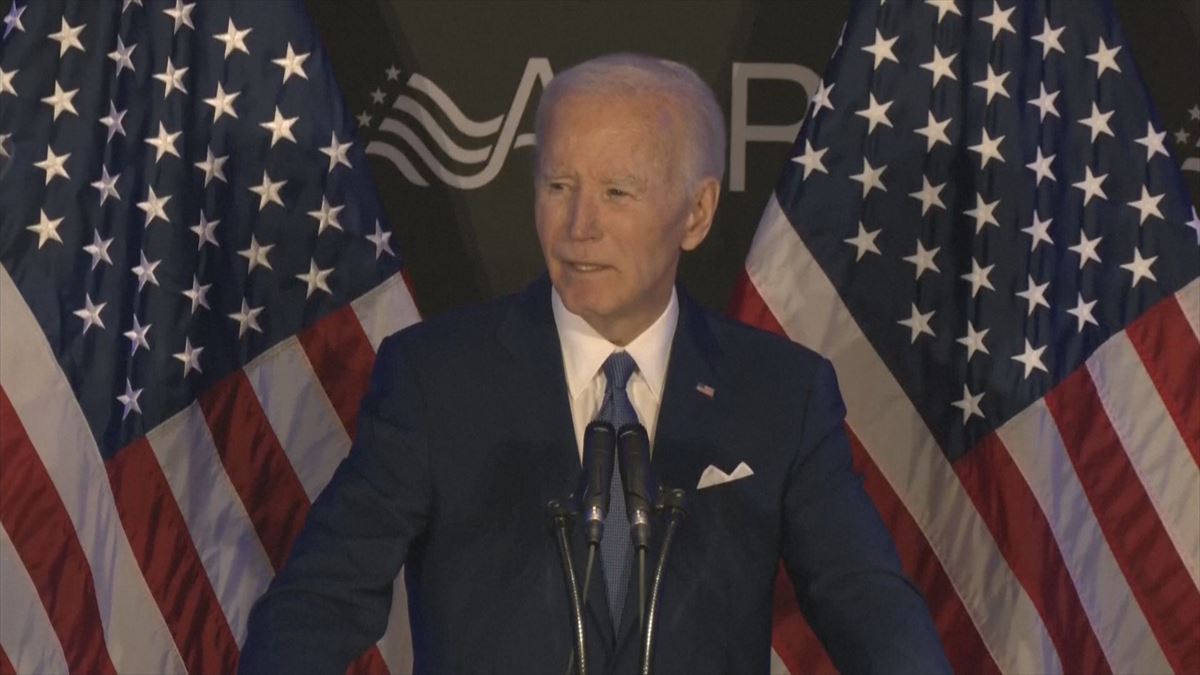 Joe Biden, Chicagoko agerraldian. Argazkia: Reuters