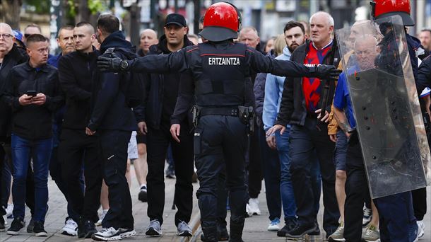 Seguidores del Rangers en Bilbao. Foto: EFE