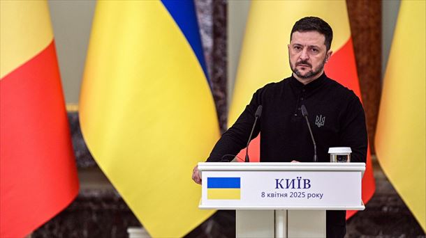 Volodimir Zelenski Ukrainako presidentea artxiboko irudi batean. Argazkia: EuropaPress
