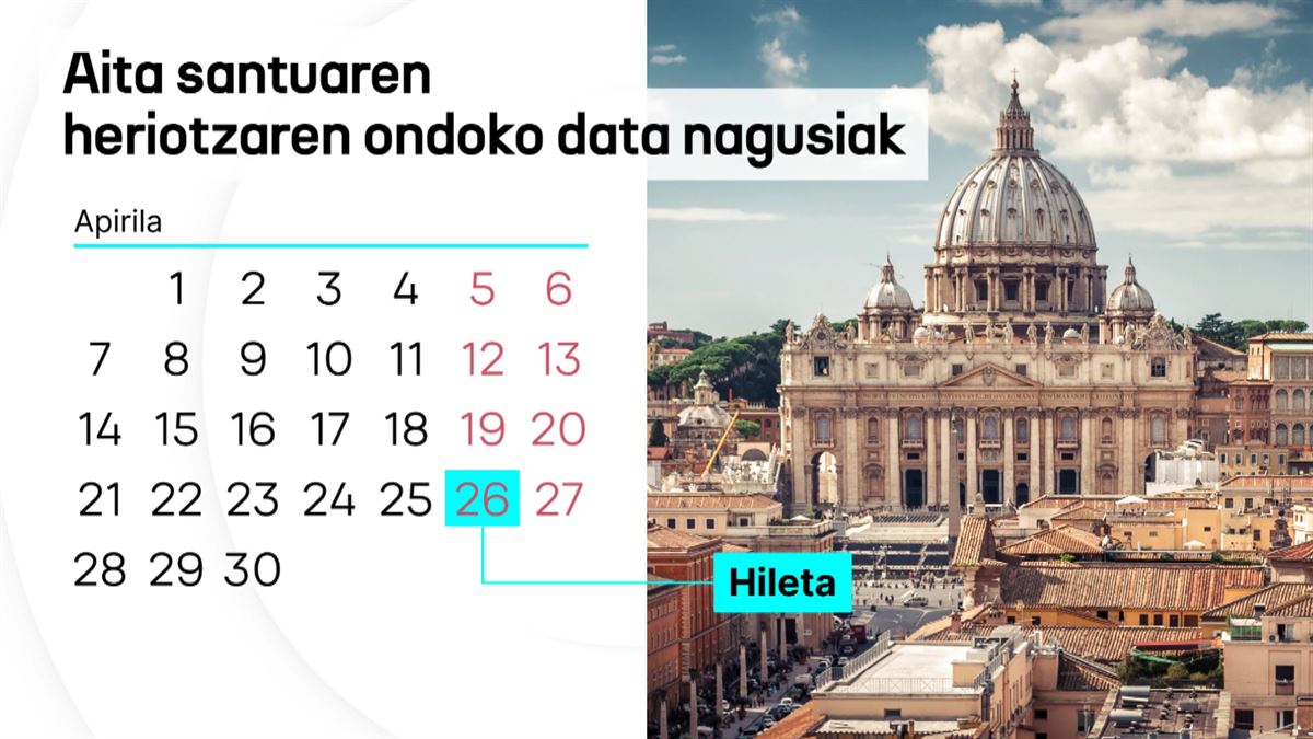 Frantzisko aita santua egurrezko hilkutxan. 