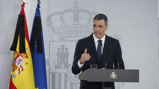 Sánchez, durante su comparecencia. 