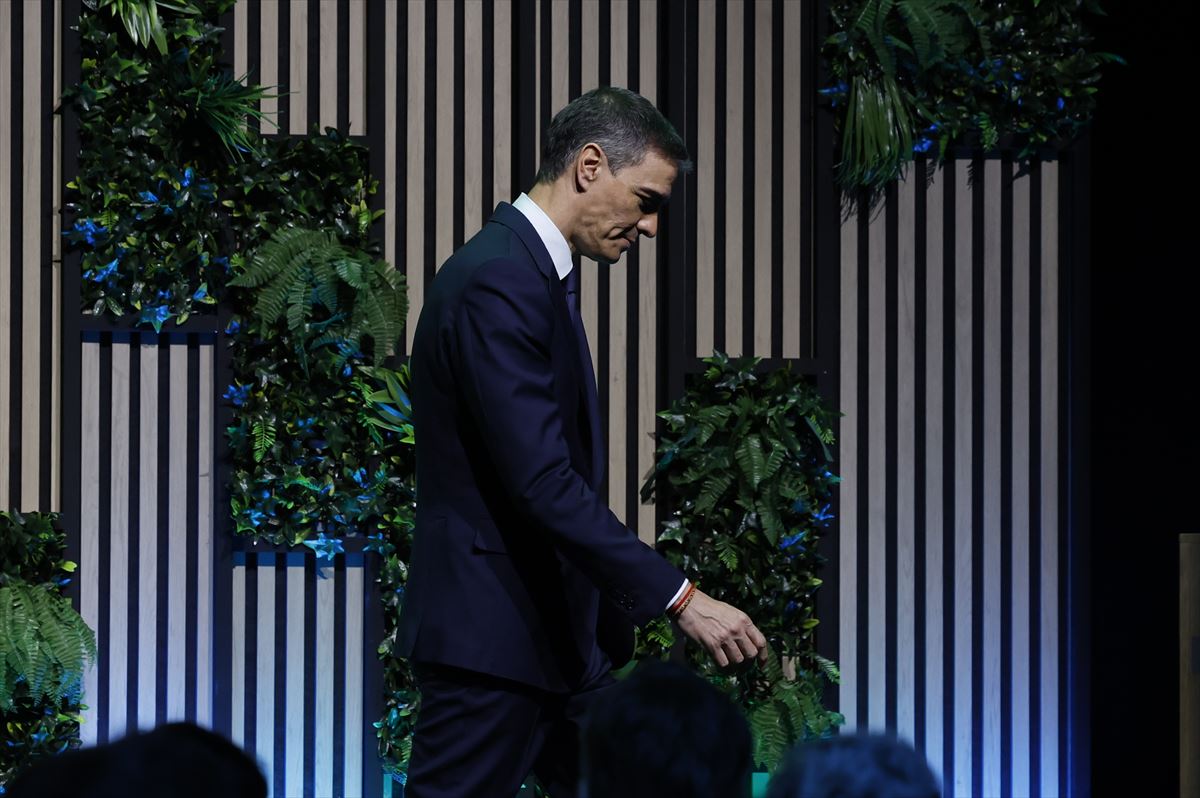 Sanchez, gaur, Madrilen egindako ekitaldi batean. 