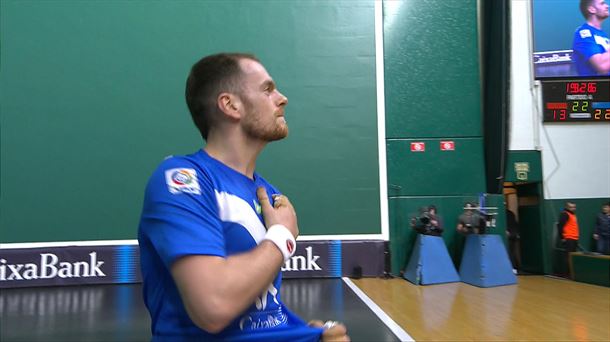 Unai Laso, buruz buruko txapelketako partida baten amaieran. EITB Media