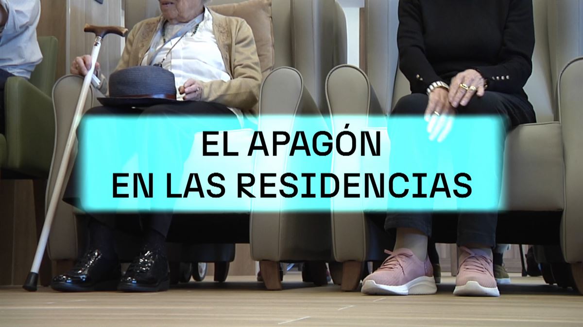 Apagón en las residencias. Imagen obtenida de un vídeo de EITB Media. 