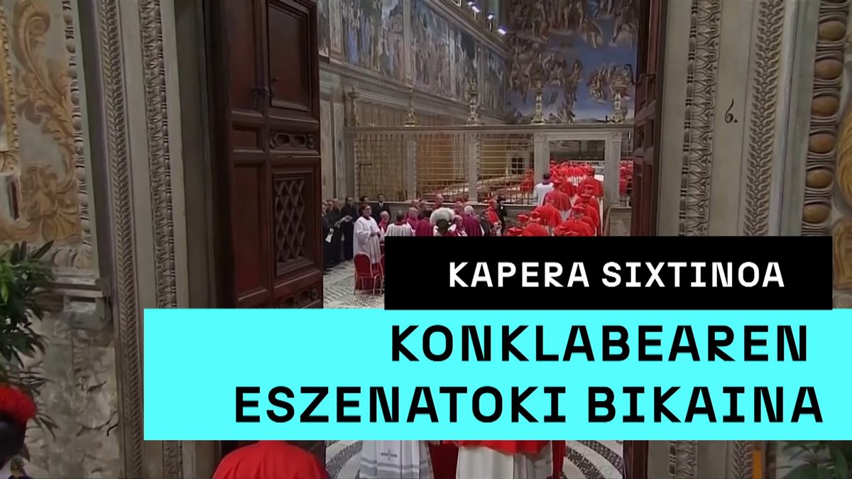 Kapera Sixtinoa. EITB Mediaren bideo batetik ateratako irudia. 