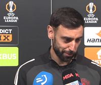 Bruno Fernandesek kazetari bati: ''Zuk uste duzu ez dela penaltia izan?''