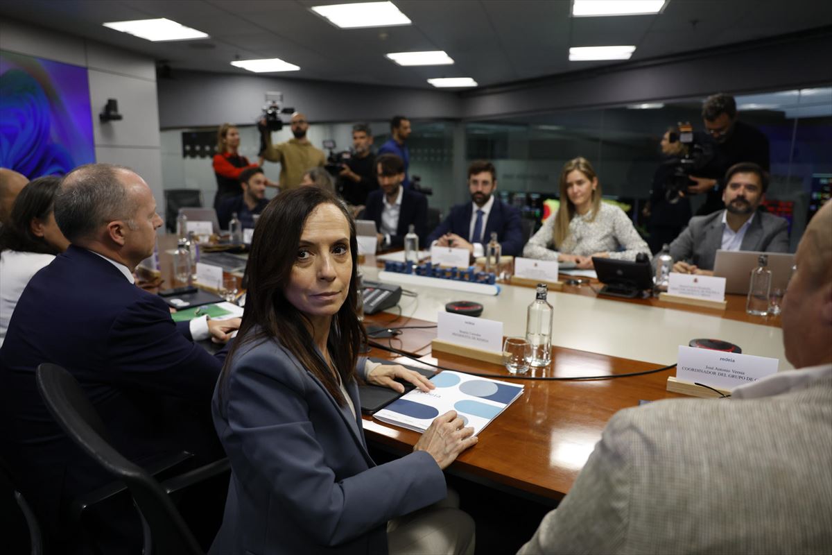 Betriz Corredor durante la reunión. Foto: EFE
