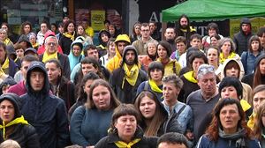 Aroztegiko auzipetuen aldeko kanpaldia abiatu dute Elizondon