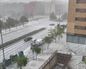 Una intensa granizada viste de blanco Navarra