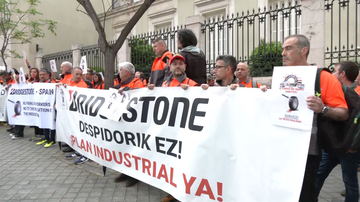 Protesta de Bridgestone en Madrid. Foto: EITB