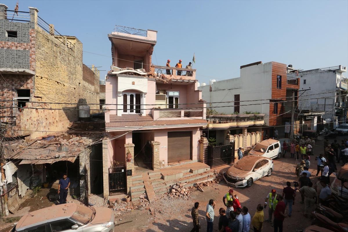 Ataque paquistaní en Jammu, India. Foto: EFE