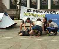 Finalizan la acampada a favor de los procesados de Aroztegia en Elizondo