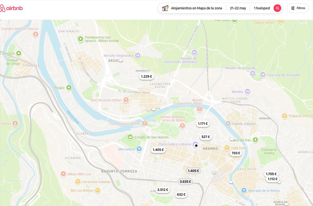 Airbnbeko eskaintza. 