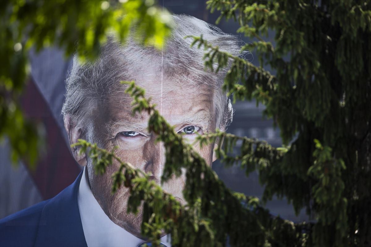 Imagen del presidente estadounidense, Donald Trump, en Washington. Foto: EFE