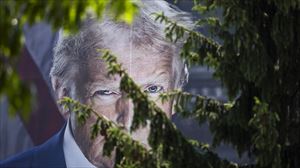 Imagen del presidente estadounidense, Donald Trump, en Washington. Foto: EFE