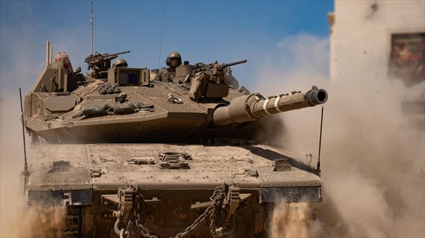 Tanques israelís en Gaza. Imagen: EFE