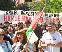 Miles de personas exigen en Pamplona la disolución del estado de Israel
