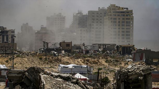Ataque israelí en el oeste de Gaza. Foto: EFE
