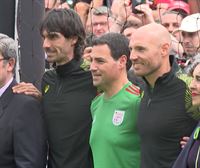 Dos lehendakaris en la ''fan zone'' neutral: Imanol Pradales... y ¡Gaizka Toquero!