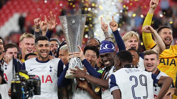 El Tottenham se ha proclamado campeón de la Liga Europa 2024-25. Foto: EFE. 