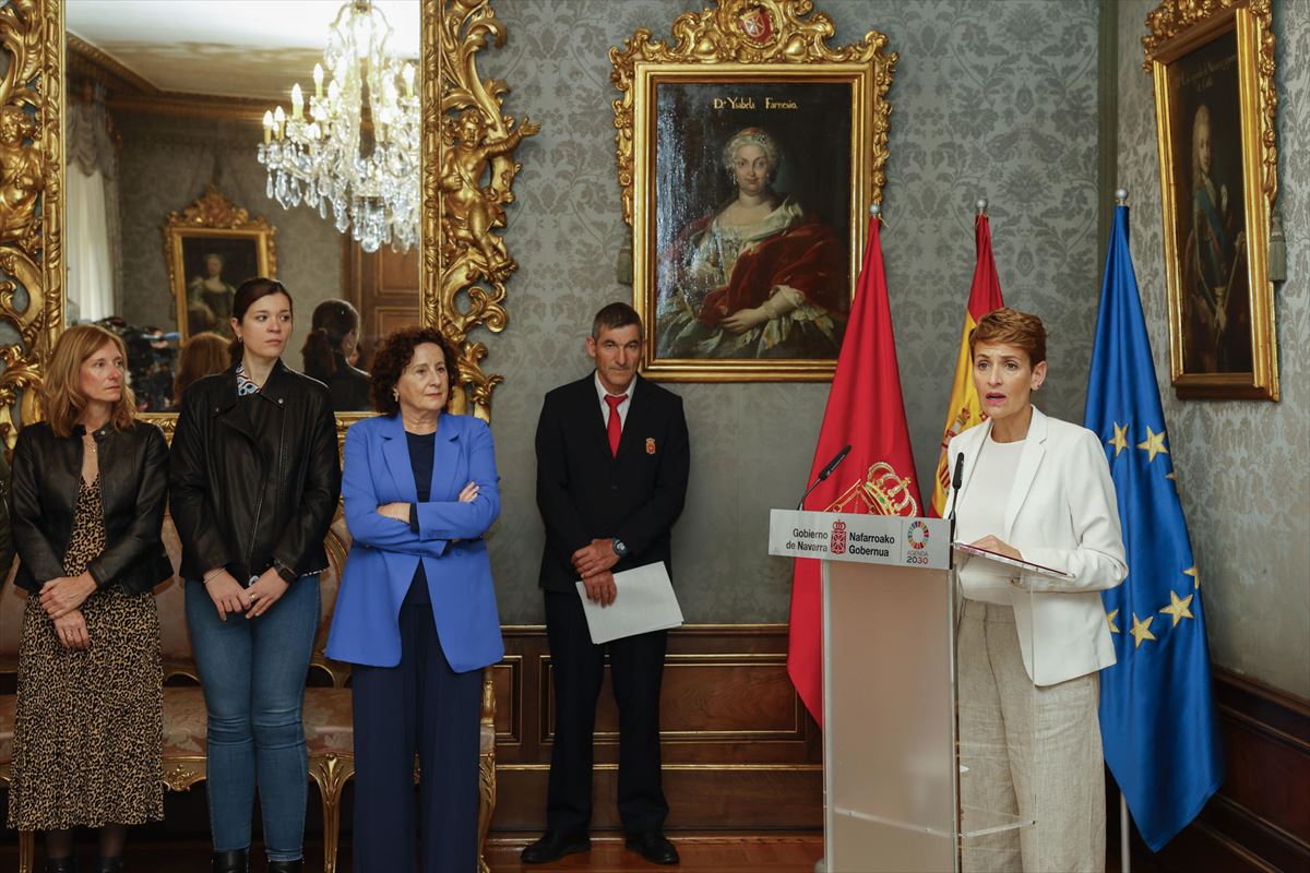 Maria Chivite Nafarroako Gobernuko presidentea. Argazkia: EFE