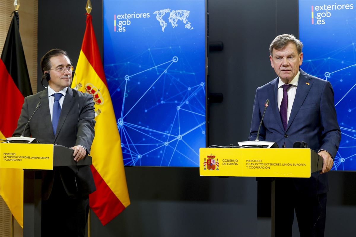 El ministro de Exteriores alemán, Johann Wadephul, en Madrid. Foto: EFE