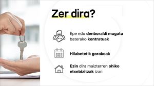 Aldi baterako alokairuen araudi berria, uztailaren 1etik aurrera indarrean