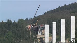 Obras del TAV en Atxondo (Bizkaia). Imagen: EITB
