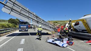 Accidente en Berrioplano (Navarra). Imagen: Policía Foral
