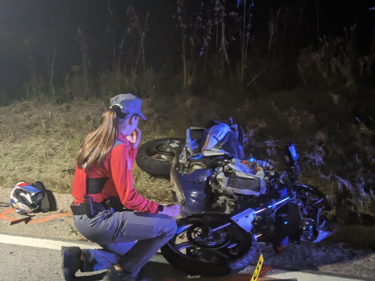 El accidente ocurrido el jueves por la noche en Artajona (Navarra). Imagen: Policía Foral