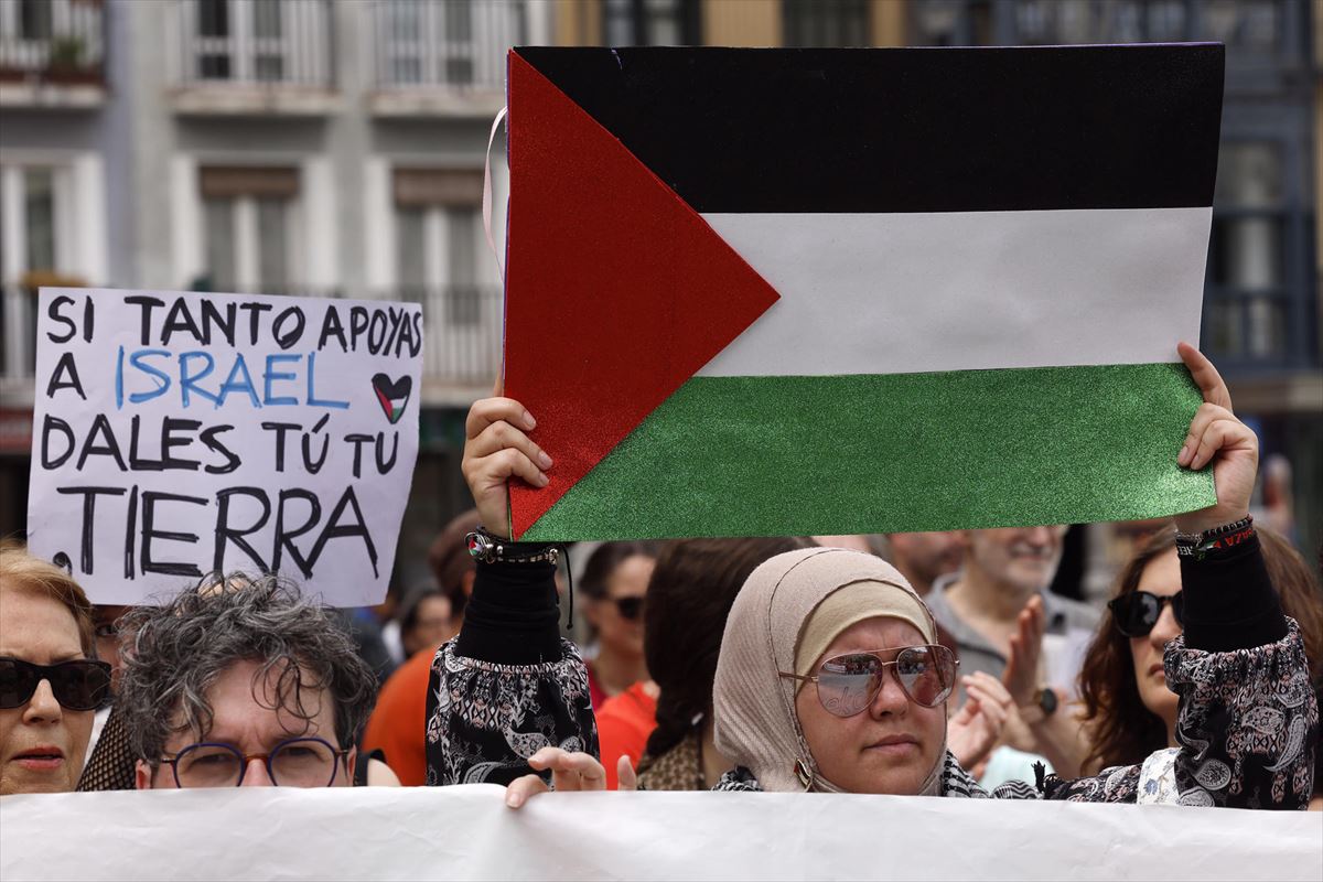 Manifestación en Pamplona. Foto: EFE