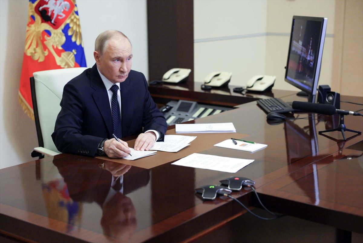 Vladimir Putin Errusiako presidentea, Kremlin jauregian. Argazkia: EFE