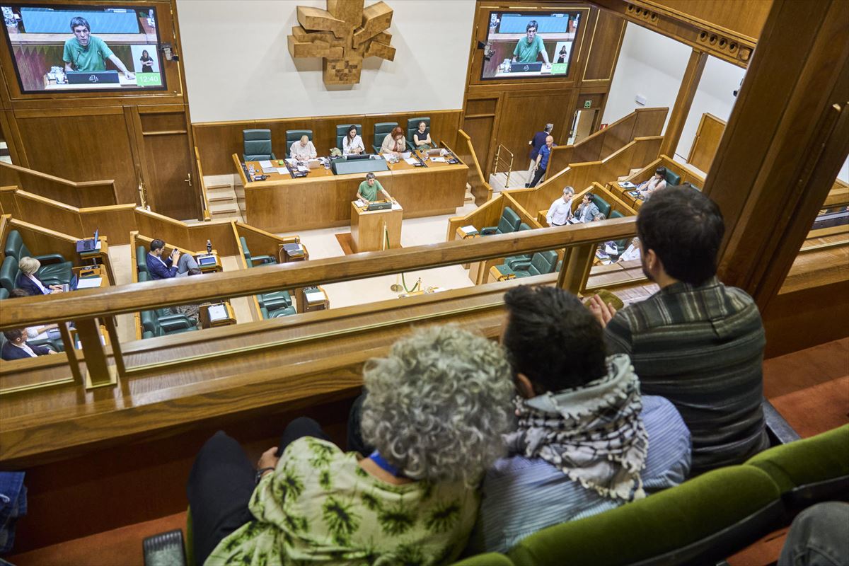 El Parlamento Vasco, este jueves. Foto: EFE