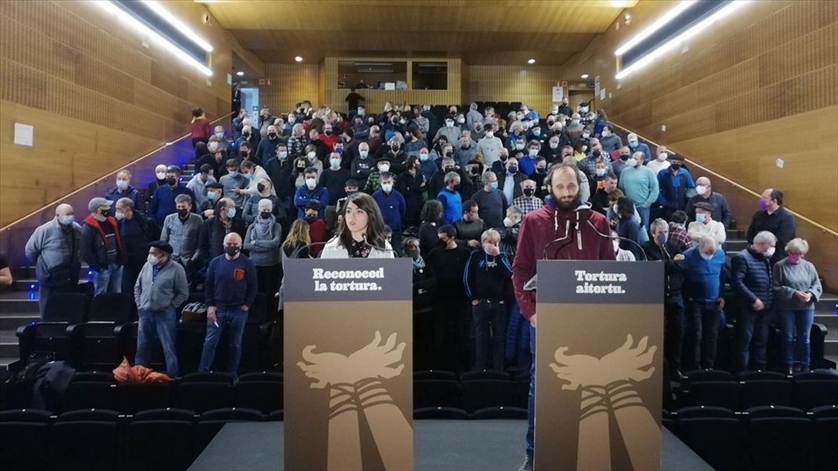 Nafarroako torturatuen sarearen ekitaldi bat. Artxiboko argazkia.