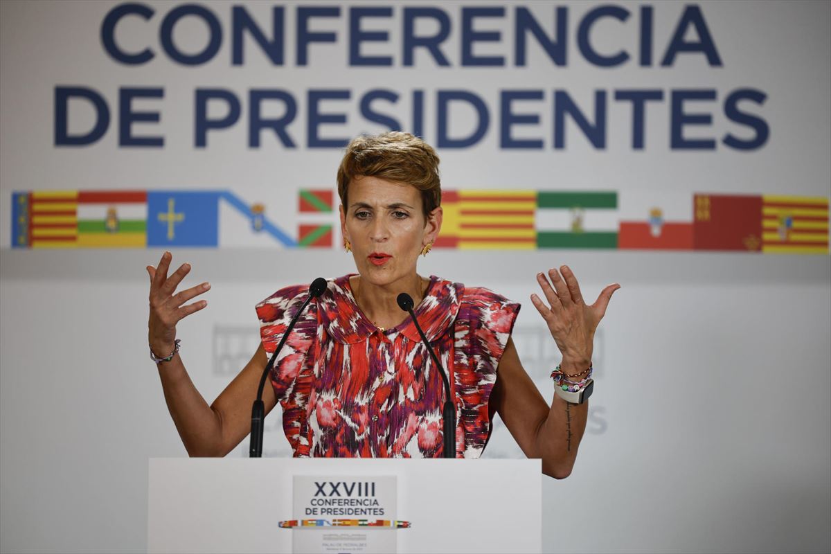 Maria Chivite Nafarroako presidentea, Bartzelonan. Argazkia: EFE