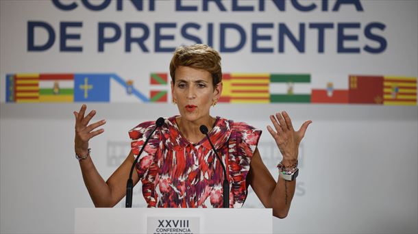 Maria Chivite Nafarroako presidentea, Bartzelonan. Argazkia: EFE