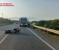 54 urteko motozale bat larri zauritu da Aberinen