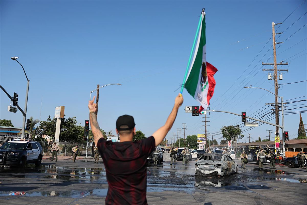 Protestak Los Angelesen. Argazkia: EFE