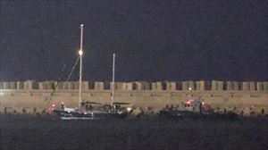 El velero 'Madleen' de la Flotilla de la Libertad llega al puerto de Ashdod tras ser abordado por Israel